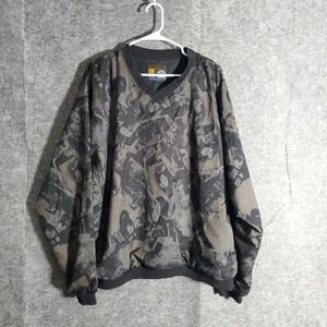 Forresters Golf Jacket Mens XXL Multi Abstract Print Pullover V Neck Lightweight